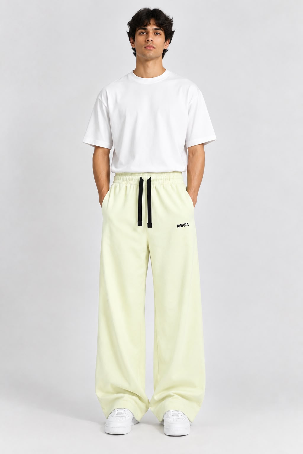 Classic White Baggy Trouser