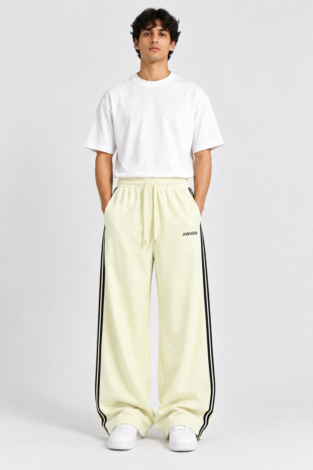 Sport White Baggy Trouser
